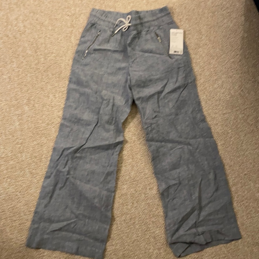 Athleta Cabo Linen Wide Leg Pant